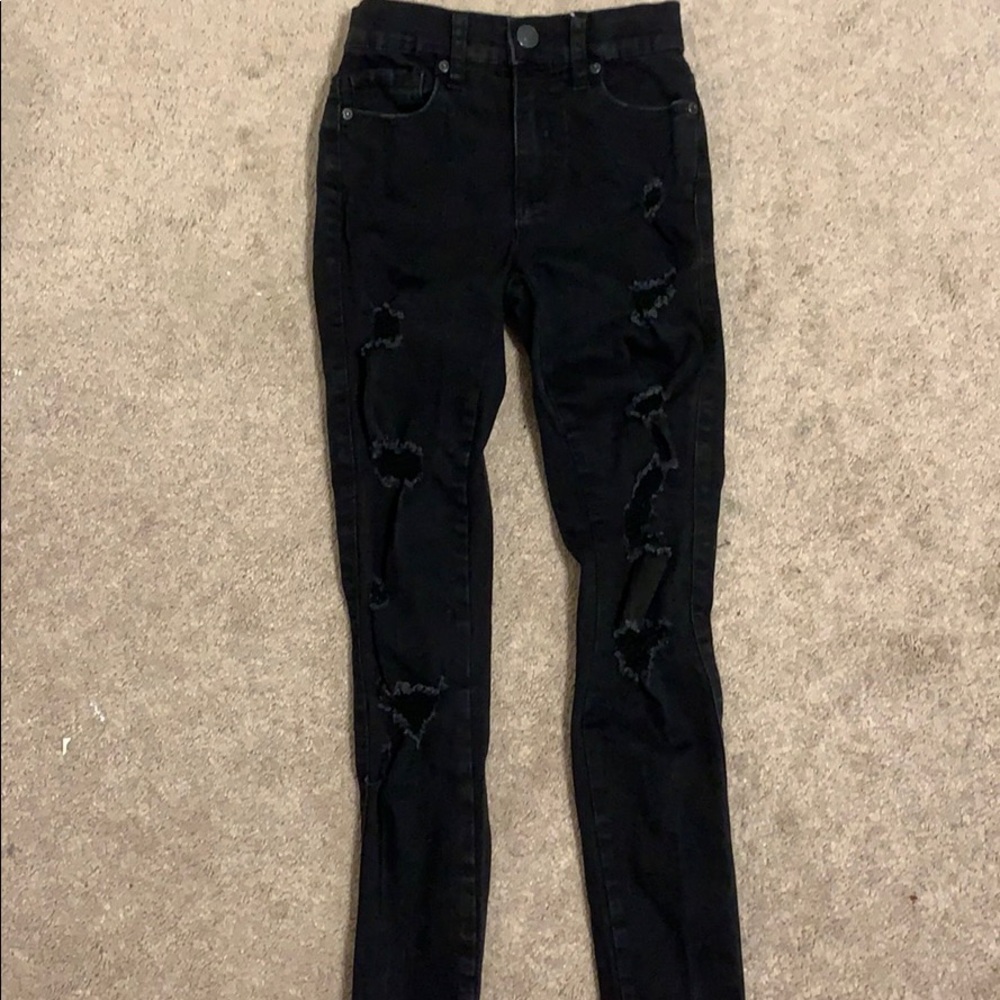 Black ripped jeans